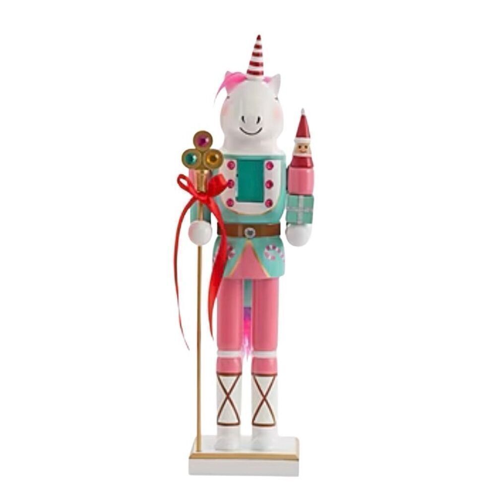 Unicorn Nutcracker 14” Womens Girls Christmas Home Decor New
